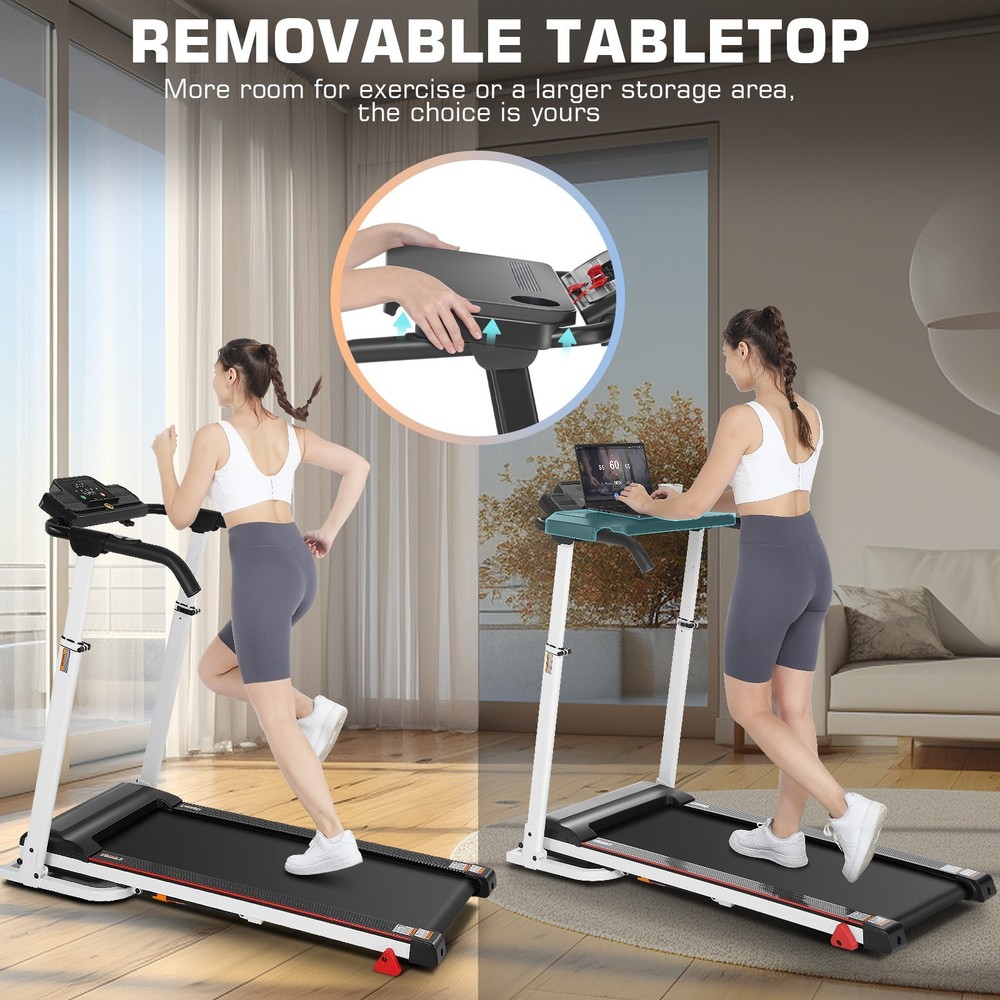 3.5HP Electric Treadmill Pad 7.5MPH Treadmill Machine Multi-Function LED Display