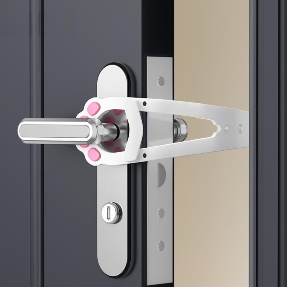 Adjustable Pet Door Guard, Cat Paw, No-Drill, ABS