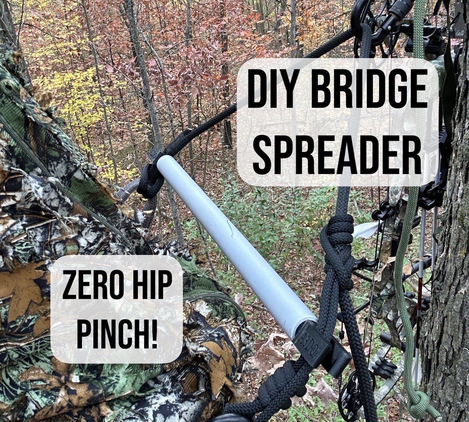 Saddle Hunting Bridge Spreader / Hip Pinch DIY Kit For Bow Hunters