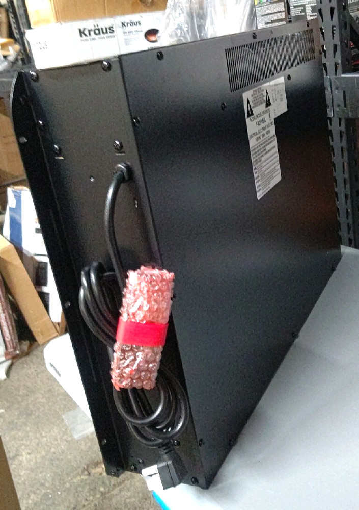 AHUMPALY 26" Electric Fireplace Insert Heater with Log, Flame, Remote & Timer