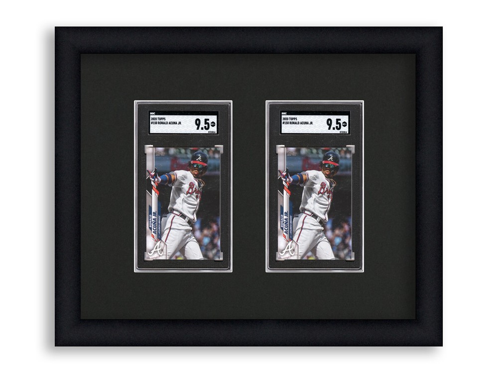 SGC Graded Card Frame Display Holds (2) Slabs Baseball, UV Protection (optional)