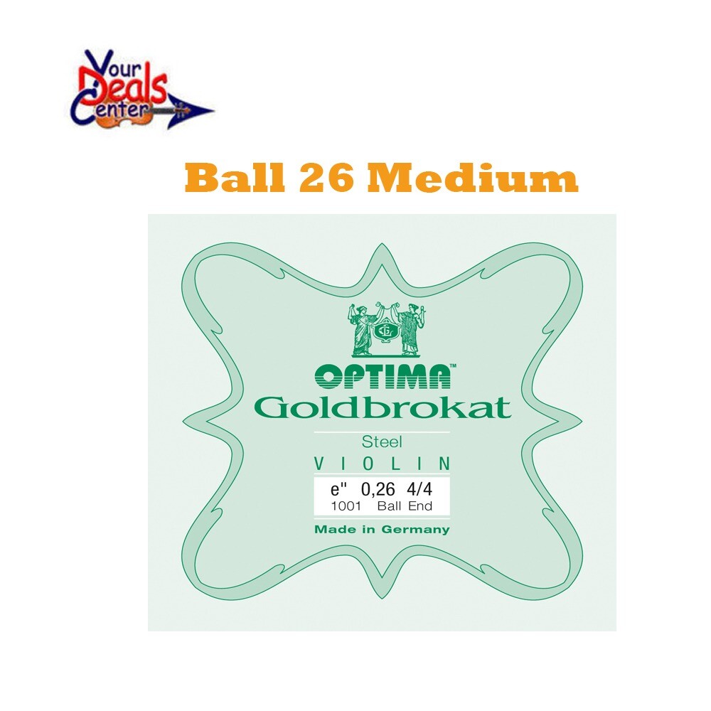 Lenzner Goldbrokat Violin E String 4/4 Ball Medium 26