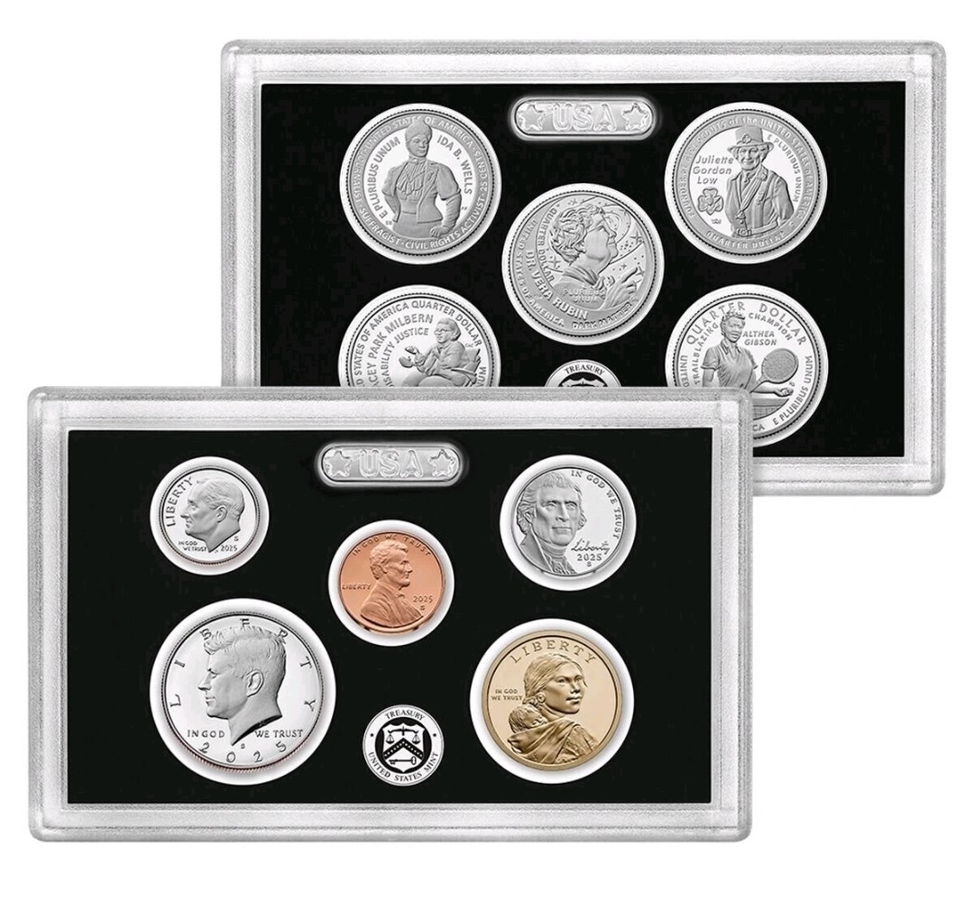 2025 Silver Proof Set 10 Coin 25RH Ultra Cameo Proof Box COA Complete W/ Penny%