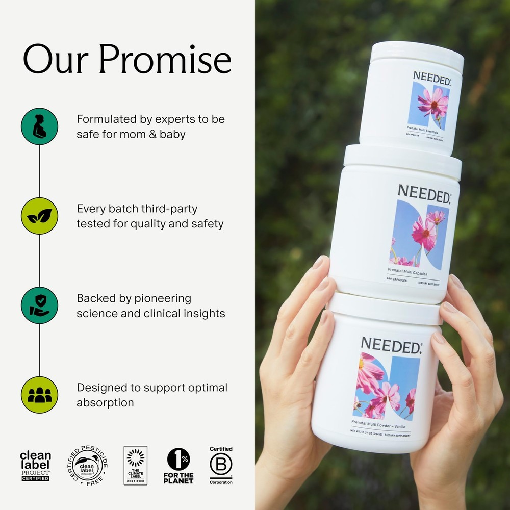Needed. Multivitamin for Prenatal | Multi 90 Count (Pack of 1)
