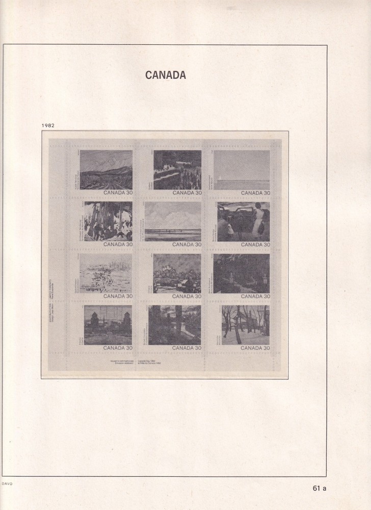 CANADA DAVO II HINGELESS ALBUM & SLIPCASE 1981-1999 111 +7 PAGES (LIST BELOW)