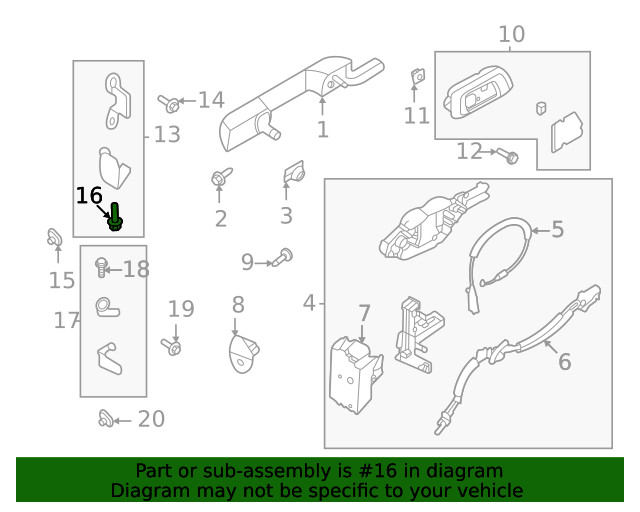 Genuine Ford Upper Hinge Pivot Bolt W721743-S439