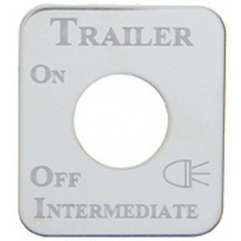 UP Switch Plate for Kenworth Trailer Intermediate Light Stainless Etched #48287
