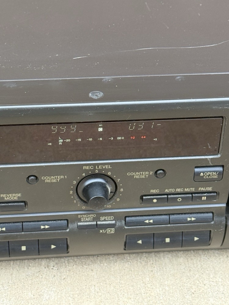 Technics RS-TR373 Double Auto-Reverse Stereo Cassette Deck HX PRO - Deck 1 Works