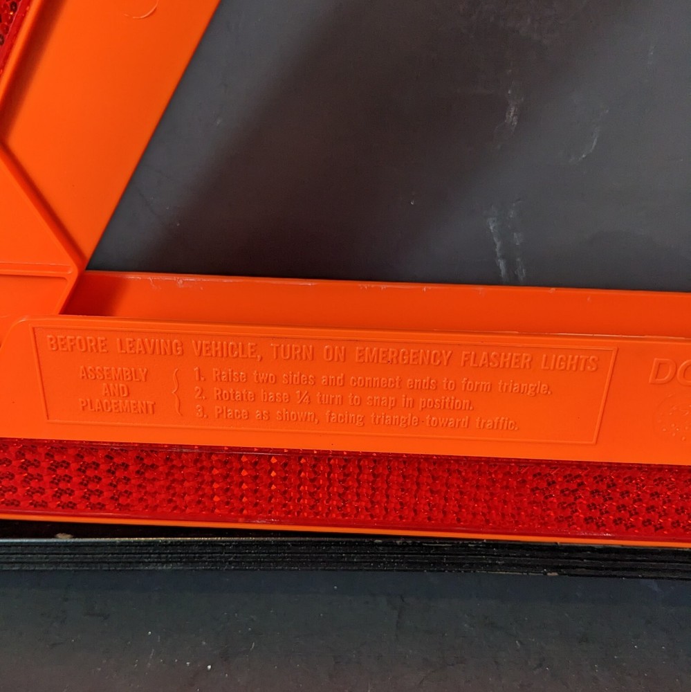 Triangle Emergency Reflective Sign 3 Pack Safety Warning Triangle Roadside