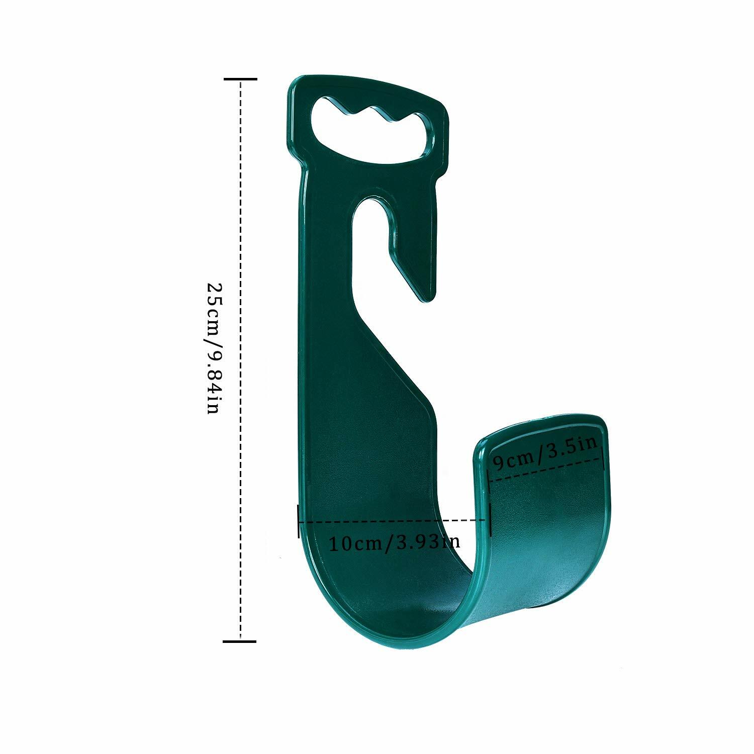 Garden Hose Hanger Wall Mount Water Hose Holder Hook, Dark Green