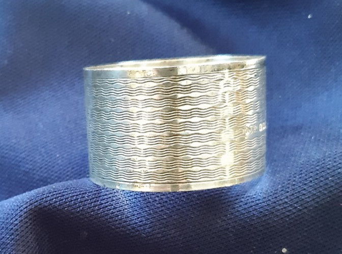 Sterling Silver Round Napkin Ring Birmingham 1944