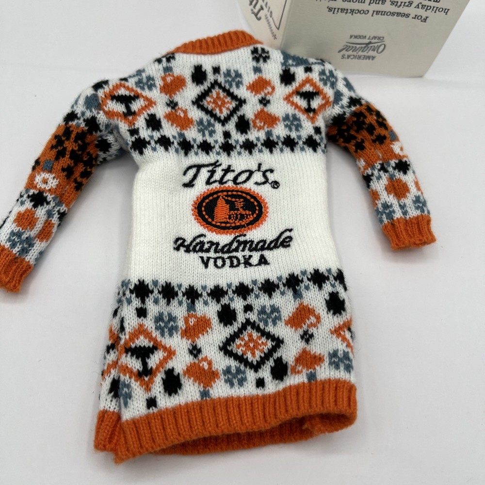 Titos Handmade Vodka Mini Ugly Sweater for Bottle NWT