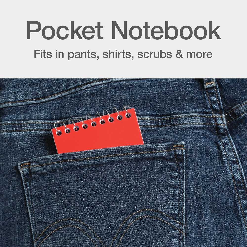 Pocket-Sized Spiral Blank Notebook - Assorted Jewel Tone Covers