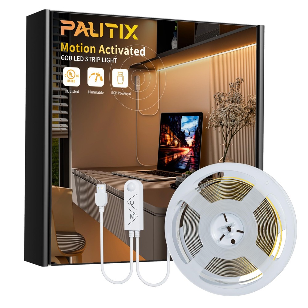 Dotless Lights,COB Lights with Motion ,5V USB Powered 2700K Warm White,Super ...