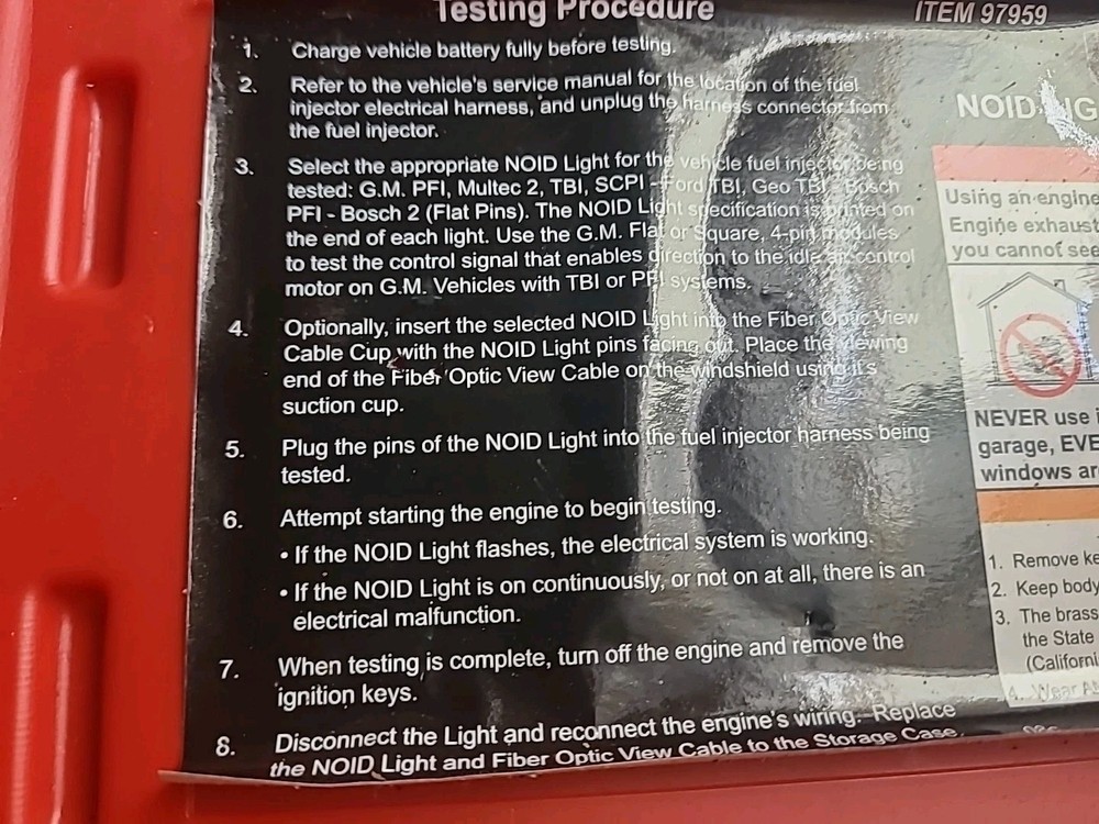 US General Noid IAC Light Tester Set 9 PC READ!