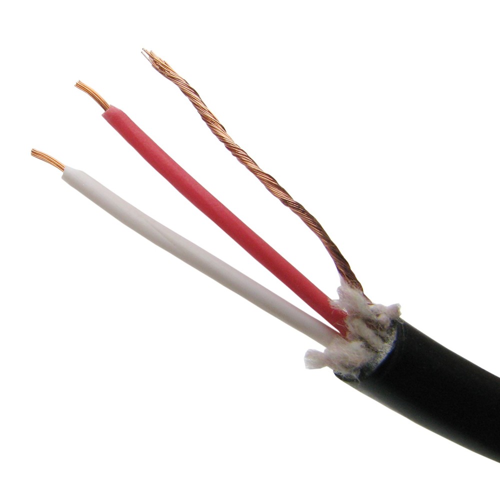 MICROPHONE MIC Raw Bulk AUDIO CABLE wire 500ft PREMIUM BLACK balanced shielded
