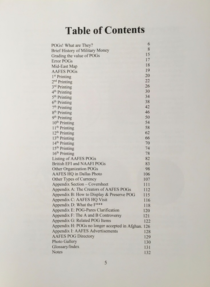 AAFES POGs Illustrated Catalog and Price Guide