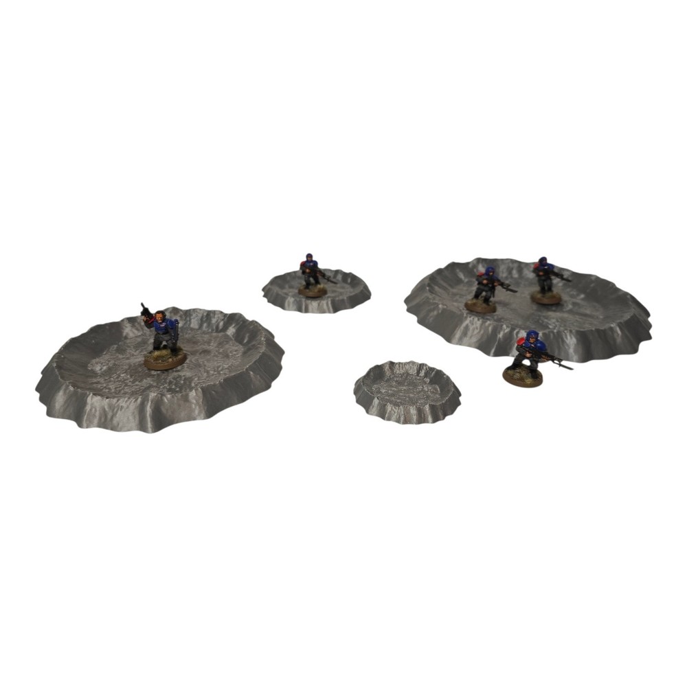 3D Printed Terrain Battlefield Blast Craters Set 2 Great For 40K / Kill Team