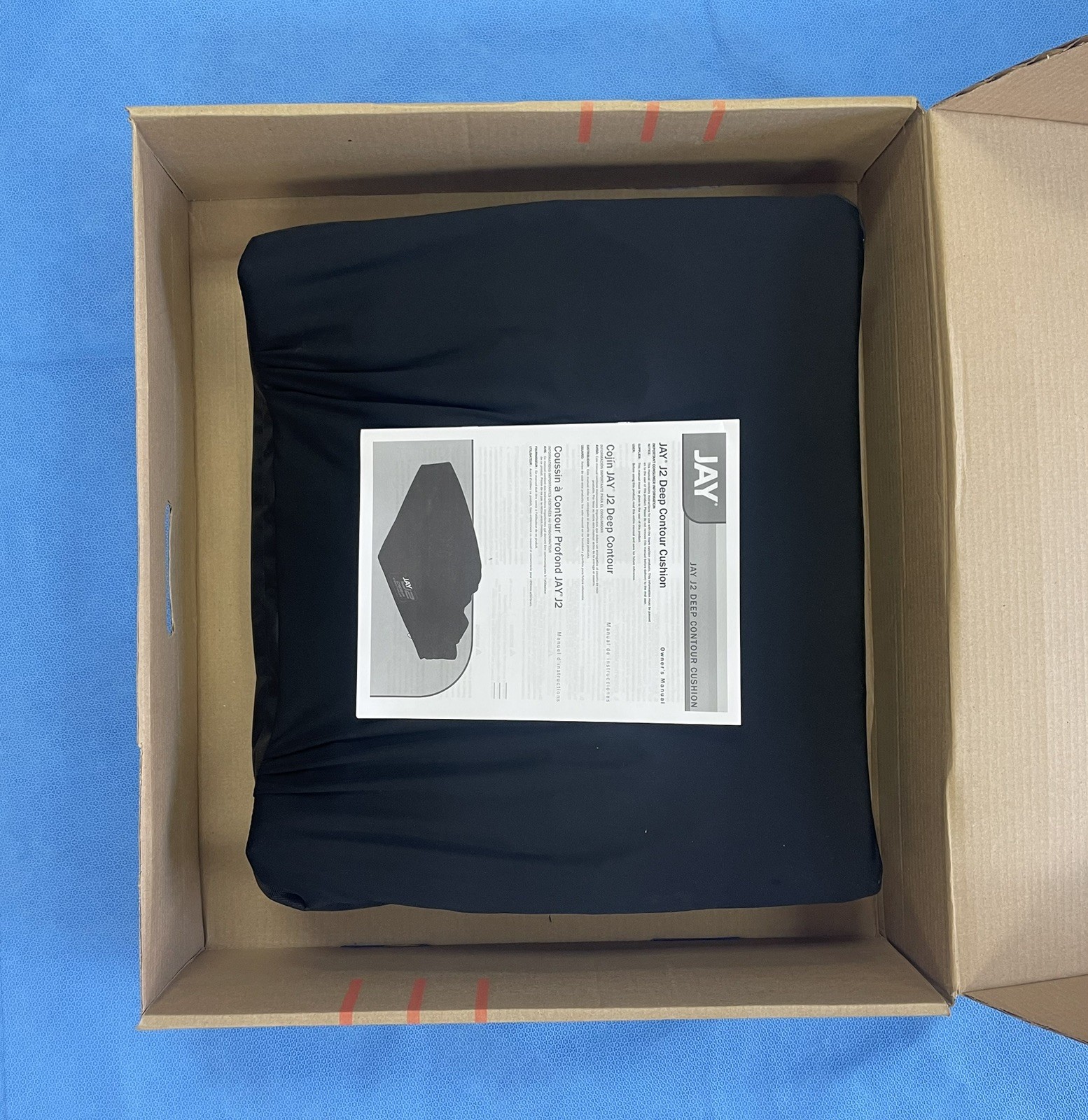 Sunrise Medical Jay J2 Deep Contour Wheelchair Seat Cushion 20"x18" #2408 New