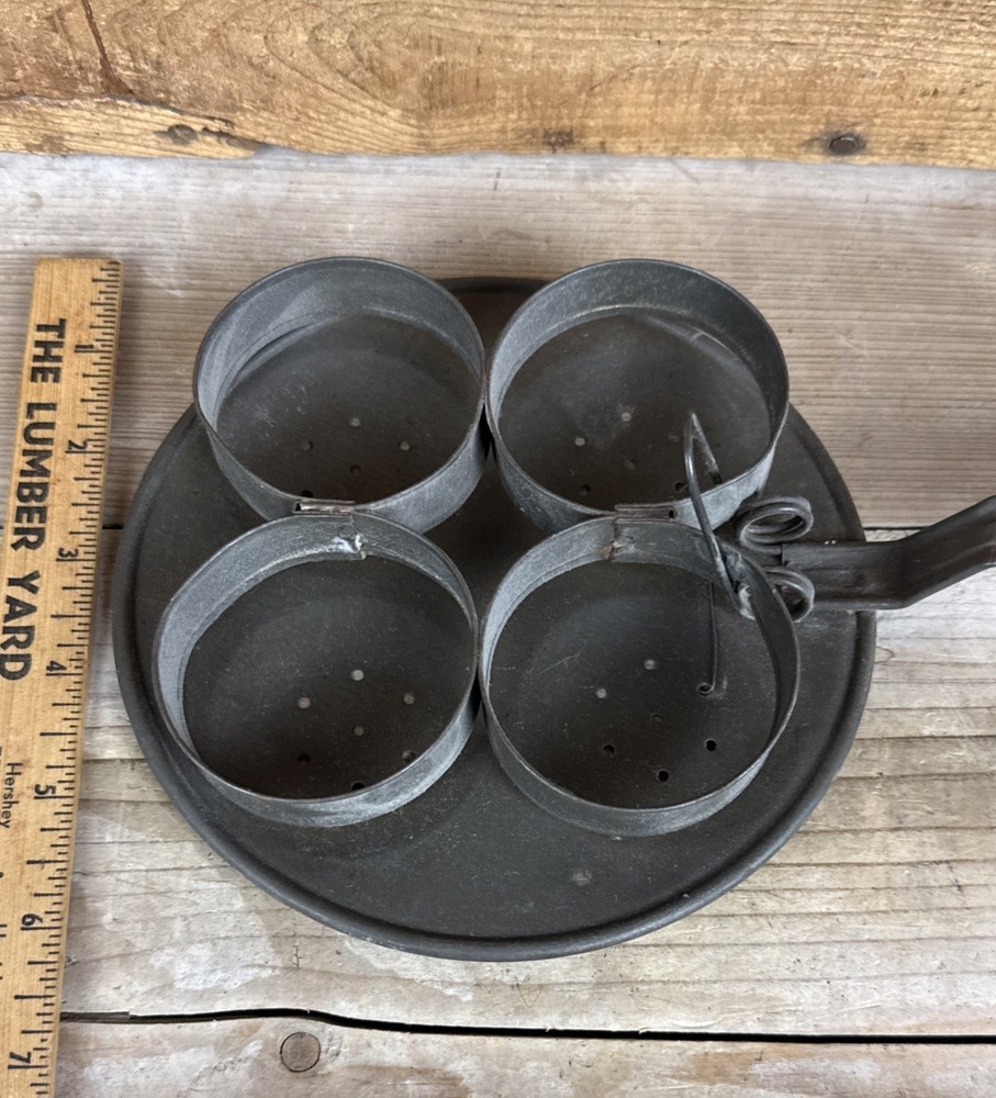 Antique Tin Ware Egg Poacher