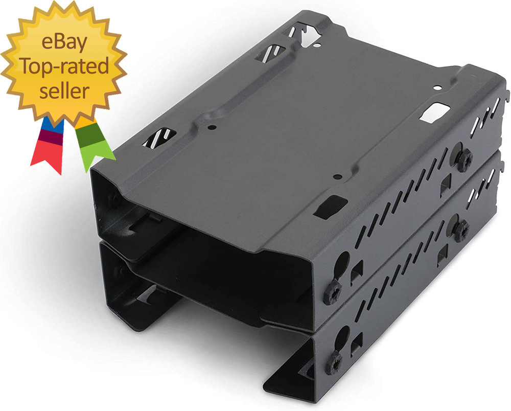 - Stackable 3.5" HDD Bracket Duo Pack Cases Ph-Hddkt_03 Black
