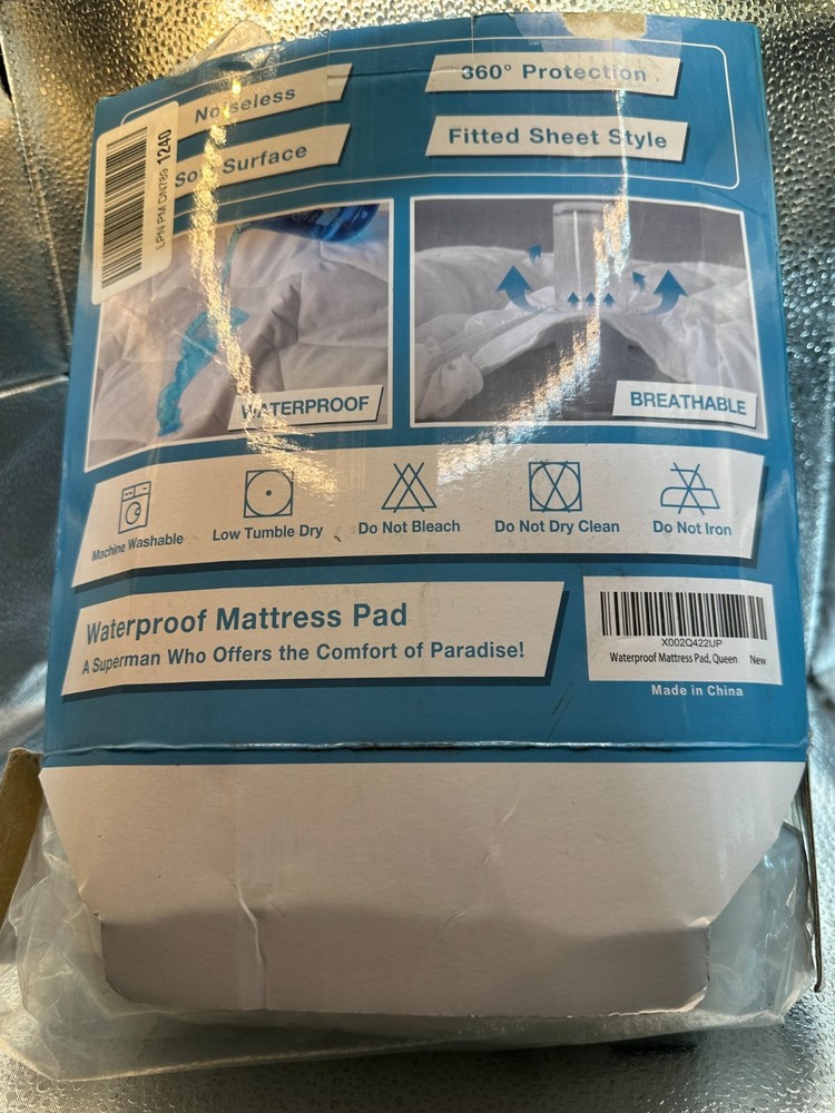 Lunsing Queen Mattress Protector, White