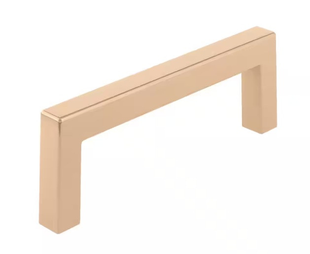 Richelieu Hardware 3-3/4" Modern Champagne Bronze Rectangular Cabinet Bar Pull