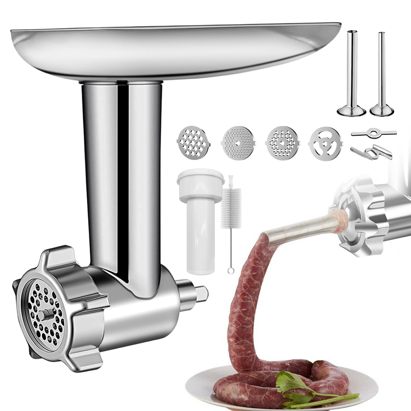 Stainless Steel Meat Grinder Attachment for KitchenAid Mixer Dishwasher Safe