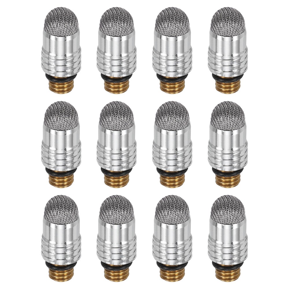 12Pcs Stylus Pen Fiber Tips 6mm Conductive External Thread Replacement, Gray