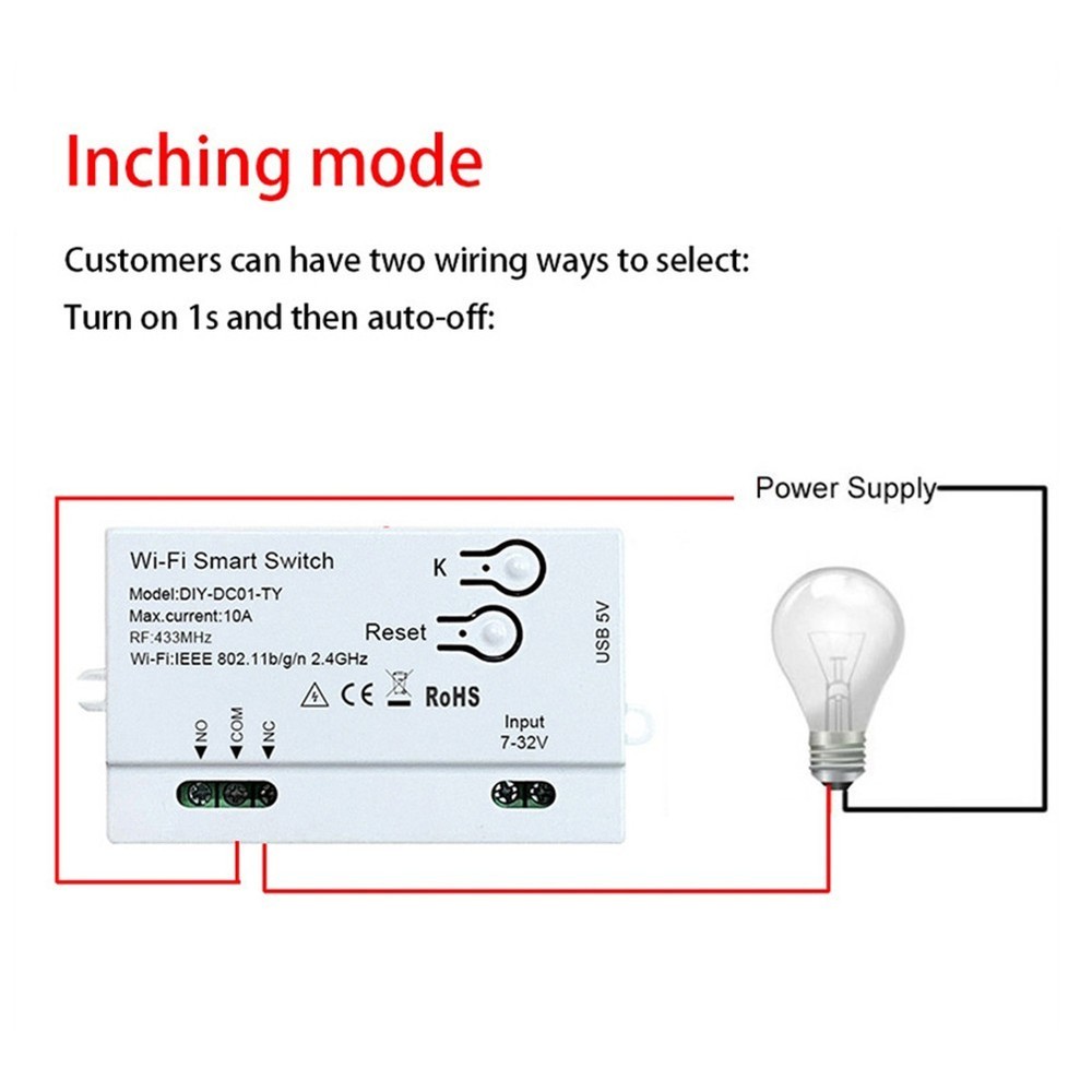 Wireless Smart Switch with Timer Control Remote Controller for Home Automation