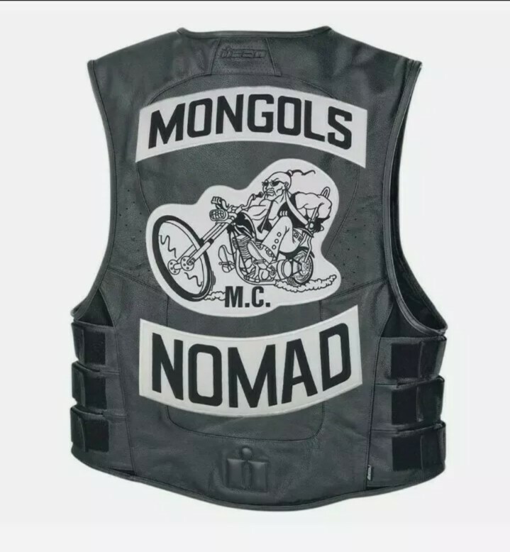 13PCS/ SET MONGOLS NOMAD Biker Vest Embroidered 1% IN Memory