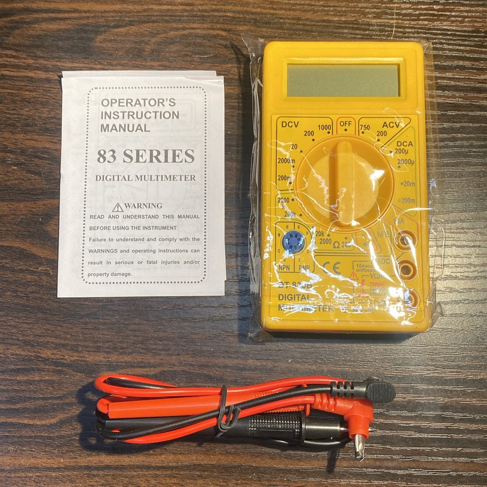 New Series 830 Digital Multi Meter Tester Color Yellow