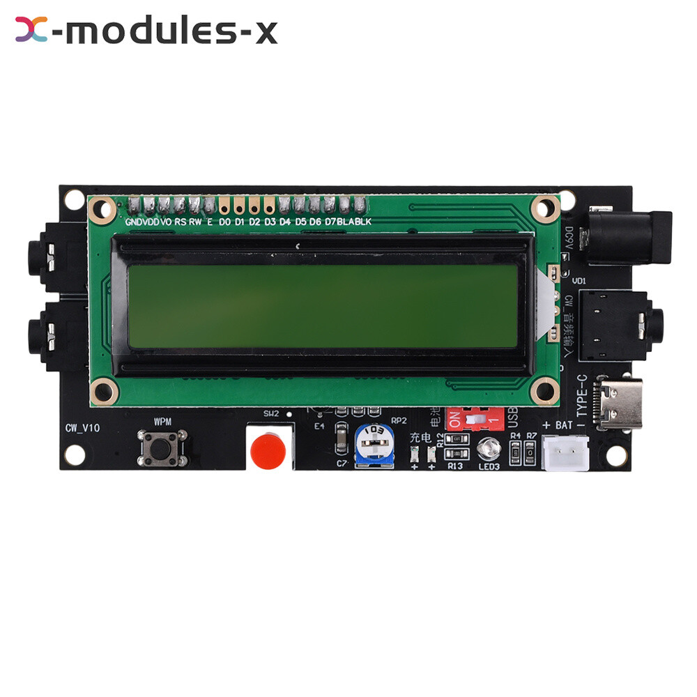 TYPE-C LCD Ham Radio Essential CW Decoder Morse Code Reader Translator Accessory
