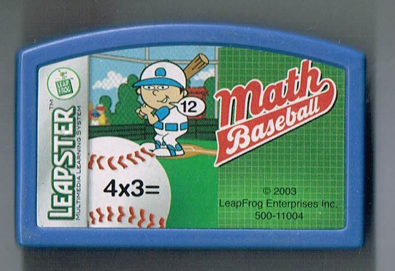 leapFrog Leapster Game Cart Math Baseball Educational