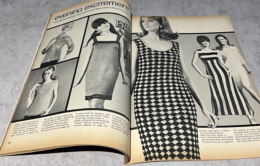 Lady's Circle Needlework Knit Crochet Patterns Spring Summer 1968