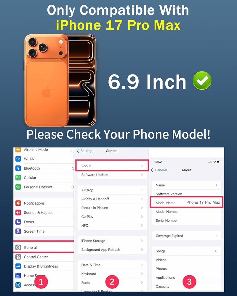 2 Pack Privacy Screen Protector for iPhone 17 Pro For iphone 17 Max Blue