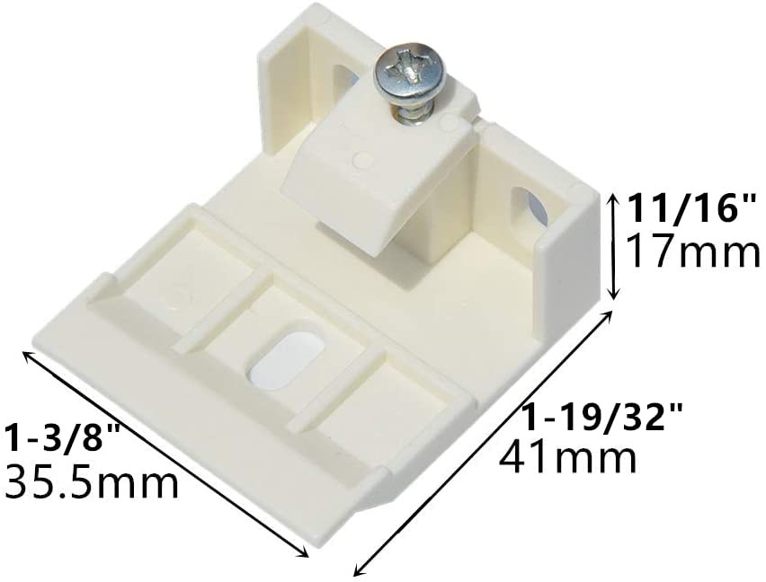 2pcs Mount Bracket Holder for Pleated and Cellular Shades One Size, White
