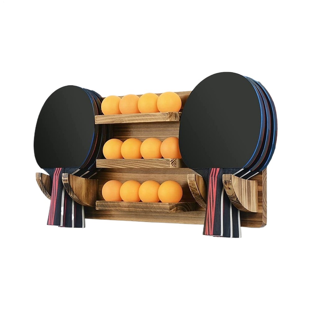 Ping Pong Paddle Holder Wall Mounted Table Tennis Racket Display Rack