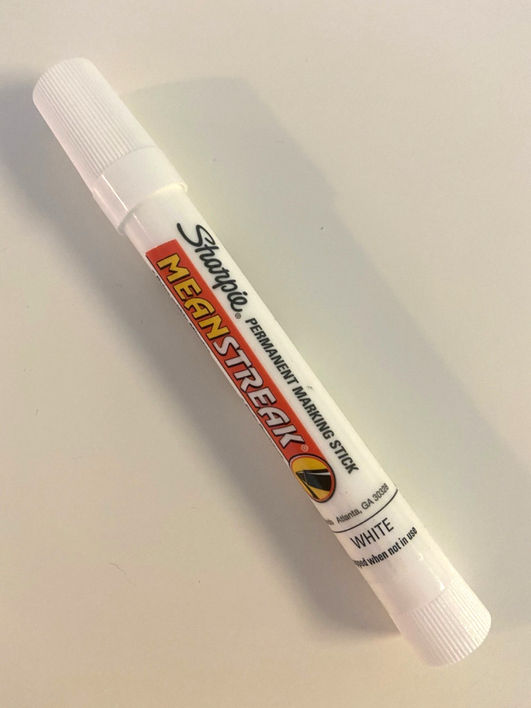 Sharpie Mean Streak Permanent Marking Stick Broad Tip White Fade Resistant