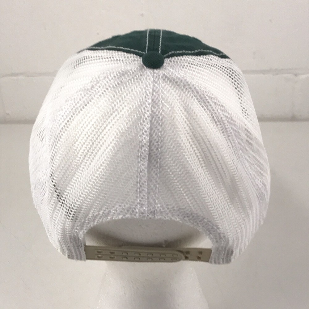 Apache helicopter hat trucker cap green tan and white snapback EUC