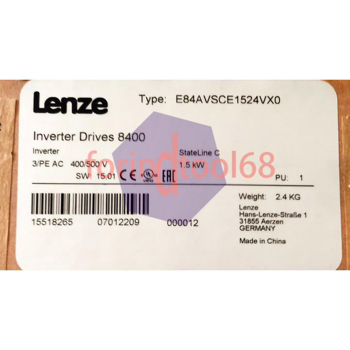 1PC New Lenze E84AVSCE1524VX0 Inverter