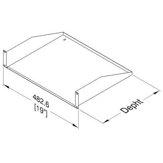 Penn-Elcom R1194/2UK Rack Shelf 2U