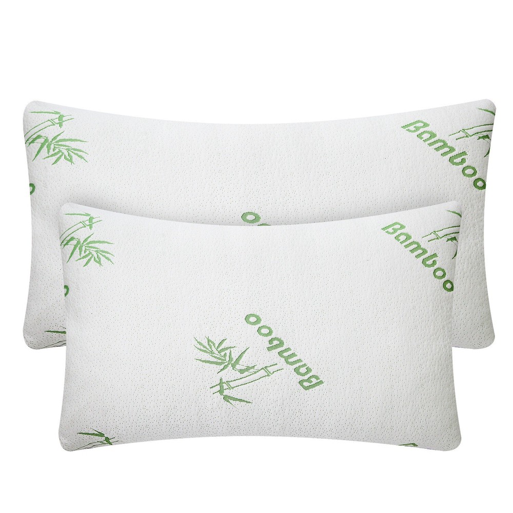 Bamboo Pillows 2 Pack King Queen Size Memory Foam Pillows Cooling Bed Pillow