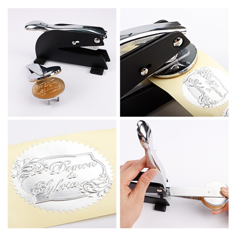 Official Book Seal Monogram Wedding Invitations Hand Embosser Great
