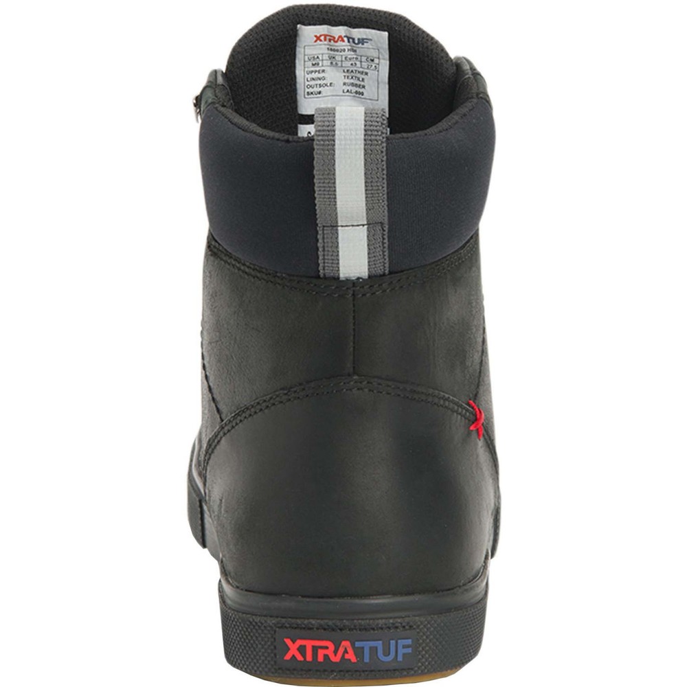 XTRATUF BLACK LEATHER ANKLE DECK