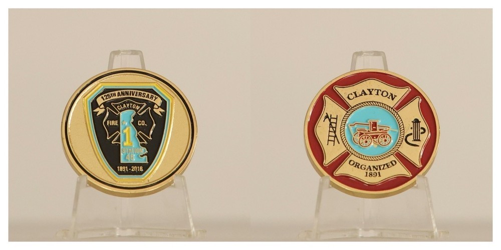 Clayton Fire Co 125th Anniversary 1891-2016 Token 3#6