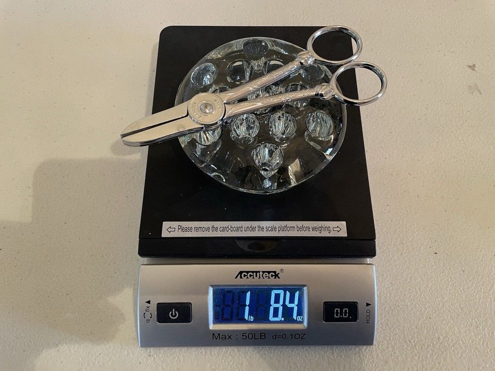 VTG Glass Frog & Floral Scissors