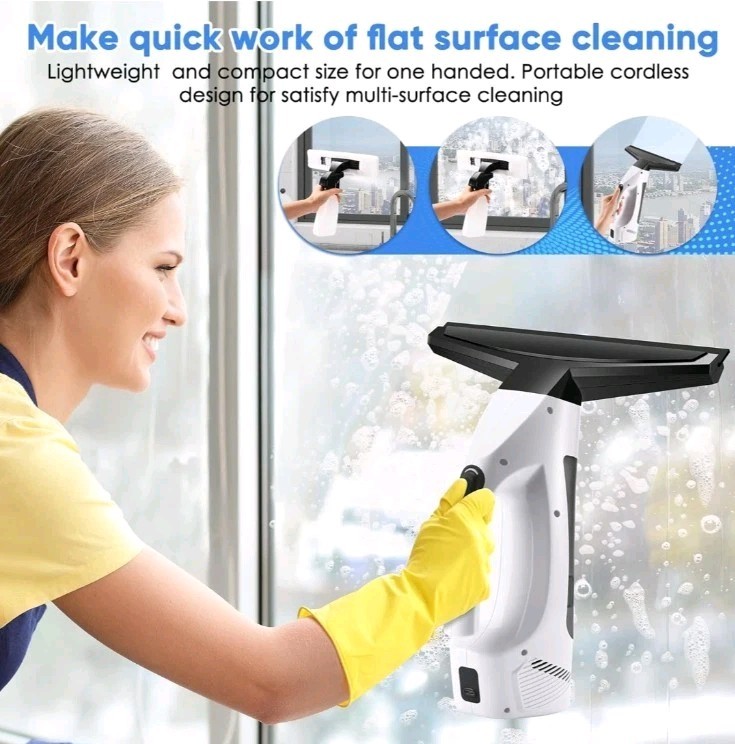 Window Vacuum, Window Vacuum Squeegee Cordless, Handheld Window Vac with Multi.