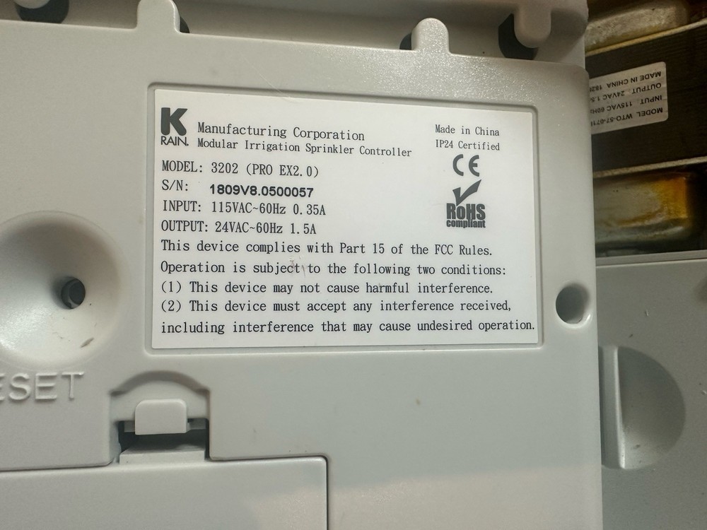 K-Rain Pro EX 2.0 Irrigation/Sprinkler Controller Model 3202