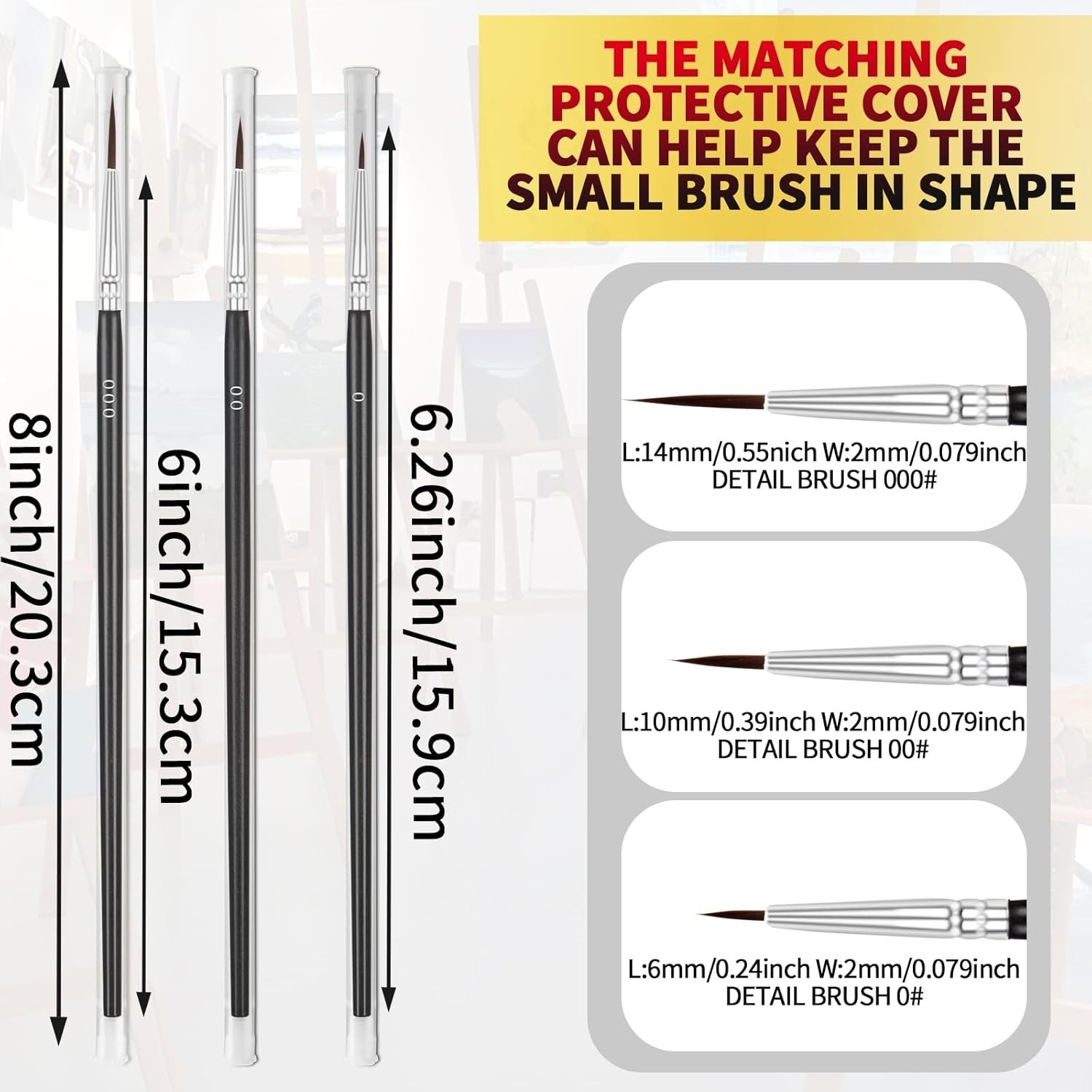 30 Pcs Miniature Tiny Detail Paint Brushes Fine Tips Mini Artist Liner Brush